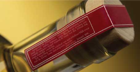 Bespoke corked wine label printed seal manufactured by Premier Labels UK